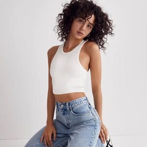 NWT Mdwl Variegated Rib Crop Tank nj129 size XXS